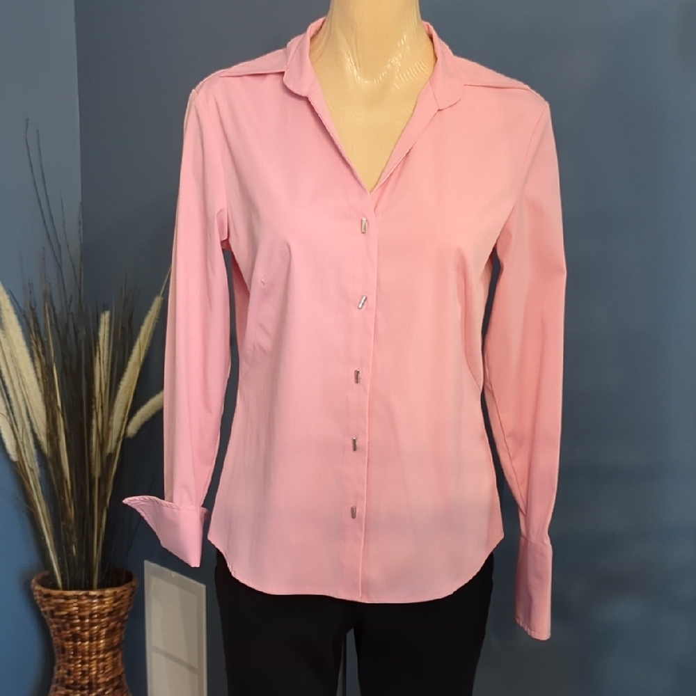 Fred David Pink Button-Up Blouse
